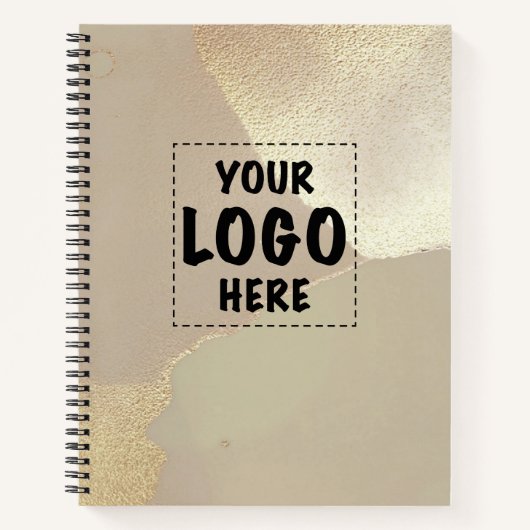 Ihr Logo für ein Schwarzes Notebook Notizblock (Vorderseite)