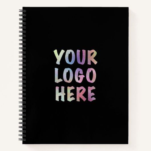 Ihr Logo für ein Schwarzes Notebook Notizblock (Vorderseite)
