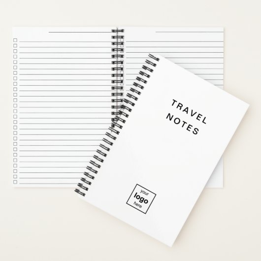 Ihr Logo für Schwarz-Weiß-Reisen Notizblock (Innen)