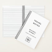 Ihr Logo für Schwarz-Weiß-Reisen Notizblock (Innen)