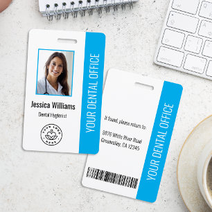 Ihr Logo für Zahnarztpraxis Foto-ID Blau Ausweis