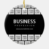 Ihr Logo-gepflegtes Muster und bearbeitbarer Firme Keramik Ornament (Hinten)