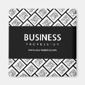 Ihr Logo-gepflegtes Muster und bearbeitbarer Firme Magnet (Vorne)