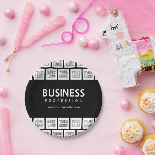 Ihr Logo-gepflegtes Muster und bearbeitbarer Firme Pappteller (Party)