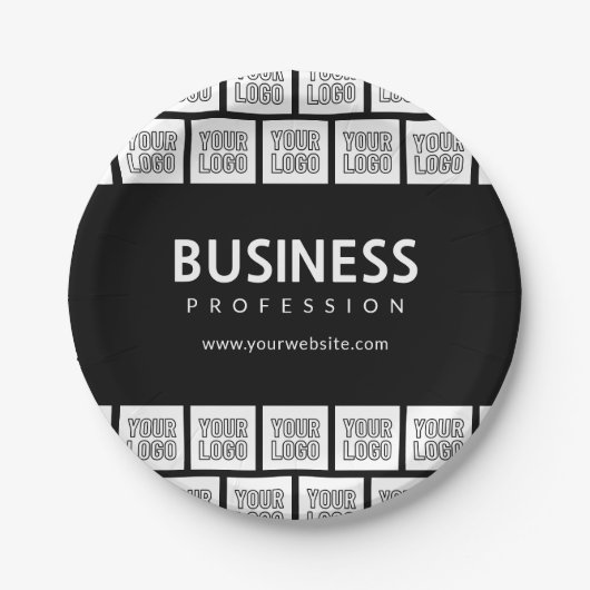 Ihr Logo-gepflegtes Muster und bearbeitbarer Firme Pappteller (Vorderseite)