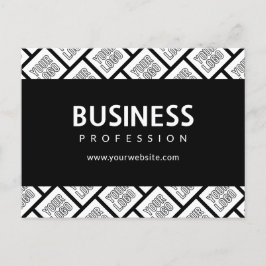 Ihr Logo-gepflegtes Muster und bearbeitbarer Firme Postkarte