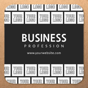 Ihr Logo-gepflegtes Muster und bearbeitbarer Firme Quadratischer Aufkleber