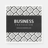 Ihr Logo-gepflegtes Muster und bearbeitbarer Firme Serviette (Vorderseite)