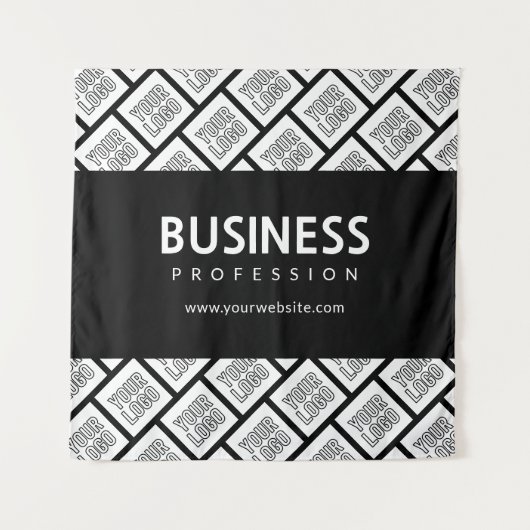 Ihr Logo-gepflegtes Muster und bearbeitbarer Firme Wandteppich (Vorderseite)