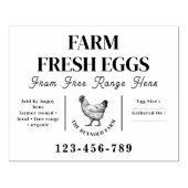 Ihr Logo-Geschäft | Bauernhof Eierkarton Gummistempel (Prägung)