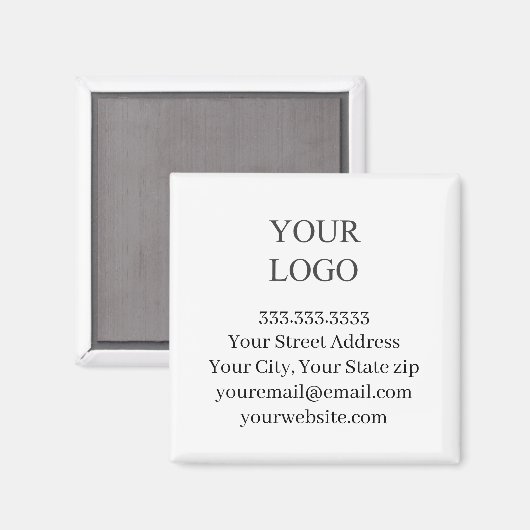 Ihr Logo-Geschäft Magnet (Vorderseite/Rückseite)