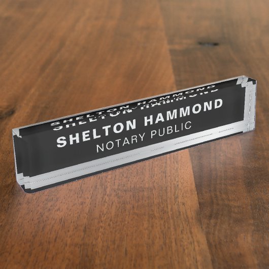 Ihr Logo-Geschäft | Notar Minimalistisch Namensplakette (Seite)