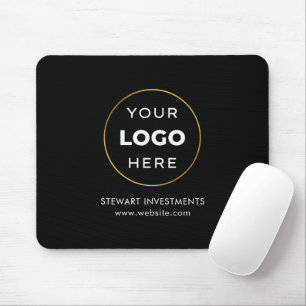 Ihr Logo Geschäft Unternehmens Schwarz Mousepad