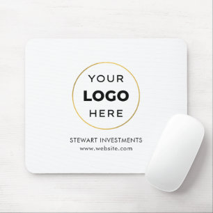 Ihr Logo Geschäft Unternehmens Weiß Mousepad