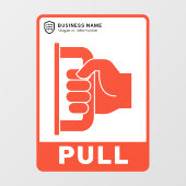 Ihr Logo-Geschäft | Ziehen Sie die Tür. Fensteraufkleber (Blatt)