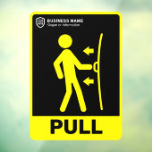 Ihr Logo-Geschäft | Ziehen Sie die Tür. Fensteraufkleber (Blatt 3)