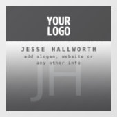 Ihr Logo, Geschäftsname und Monogramm Fensteraufkleber (Blatt)