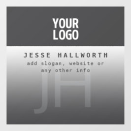 Ihr Logo, Geschäftsname und Monogramm Fensteraufkleber