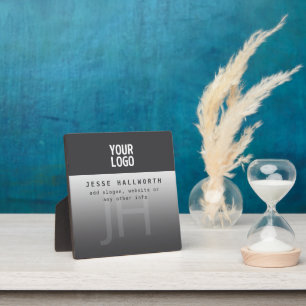 Ihr Logo, Geschäftsname und Monogramm Fotoplatte