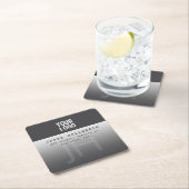 Ihr Logo, Geschäftsname und Monogramm Rechteckiger Pappuntersetzer (Vor Ort)