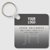 Ihr Logo, Geschäftsname und Monogramm Schlüsselanhänger (Vorderseite)