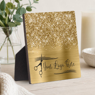 Ihr Logo Glänzend Gold Glamour Fotoplatte