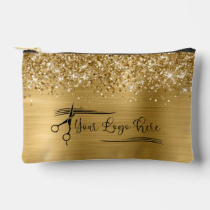 Ihr Logo Glänzend Gold Glamour Zubehörtasche