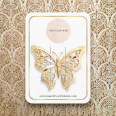 Ihr Logo Gold Foil Bow Hair Clip Display Vertikal Visitenkarte