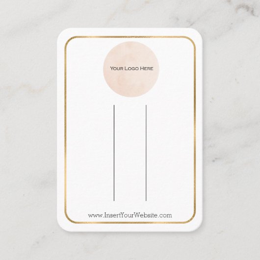 Ihr Logo Gold Foil Bow Hair Clip Display Vertikal Visitenkarte (Vorderseite)