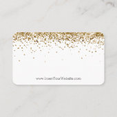 Ihr Logo Gold Glitzer 3 Ohranzeige Visitenkarte (Rückseite)
