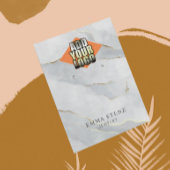 Ihr Logo Gray Gold Lines Marble Earring Holder Visitenkarte