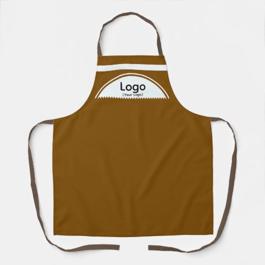 Ihr Logo Halb Kugel Braun Schürze (Vorderseite)