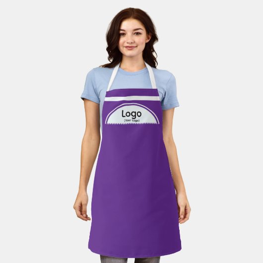 Ihr Logo Halbkugel Lila Geschäftsförderung Schürze (Getragen)
