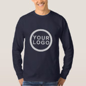Ihr Logo Herren's Long Sleeve Shirt | Marineblau (Vorderseite)