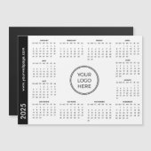 Ihr Logo hier 2025 weißer Magnetkalender Magnetkarte (Vorne/Hinten)