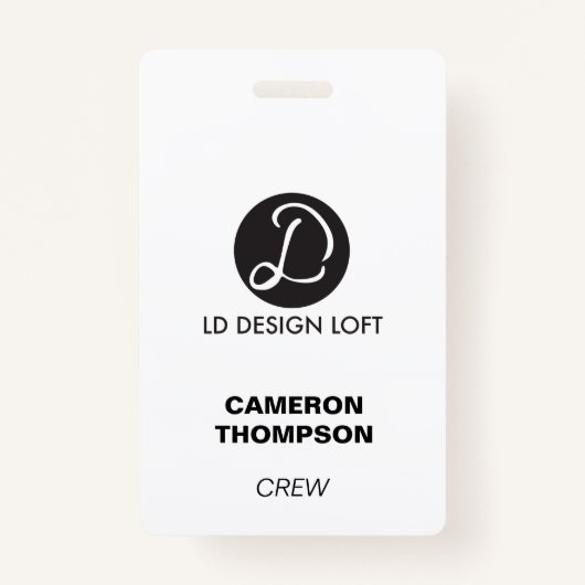 Ihr Logo hier benutzerdefinierte Mitarbeiter-Crew Ausweis (Vorderseite)