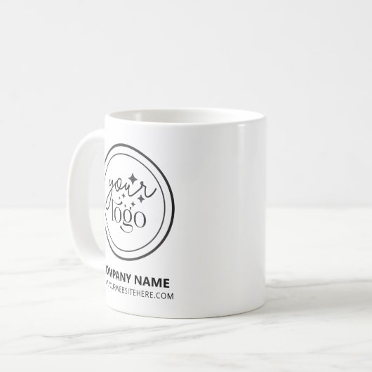 Ihr Logo hier Benutzerdefiniertes Unternehmen Kaffeetasse (Vorderseite Links)