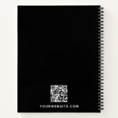 Ihr Logo hier Berufliche Schwarz-weiße Markenbezei Notizblock (Rückseite)