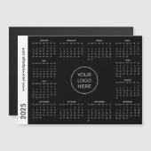 Ihr Logo hier Black 2025 Magnetic Calendar Magnetkarte (Vorne/Hinten)