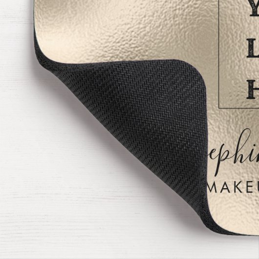 Ihr Logo hier Champagne Foil und Glitzer Tropfen Mousepad (Ecke)