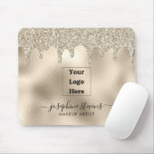 Ihr Logo hier Champagne Foil und Glitzer Tropfen Mousepad (Mit Mouse)
