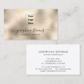 Ihr Logo Hier Champagne Fotoleime Typografie Visitenkarte (Vorne/Hinten)