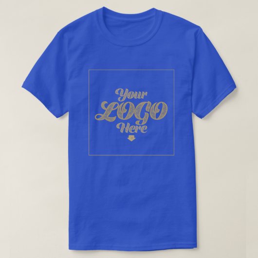 Ihr Logo hier - Custom Deep Royal T - Shirt (Design vorne)