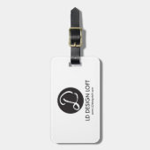 Ihr Logo hier, einfach, benutzerdefinierbar Gepäckanhänger (Vorderseite vertikal)