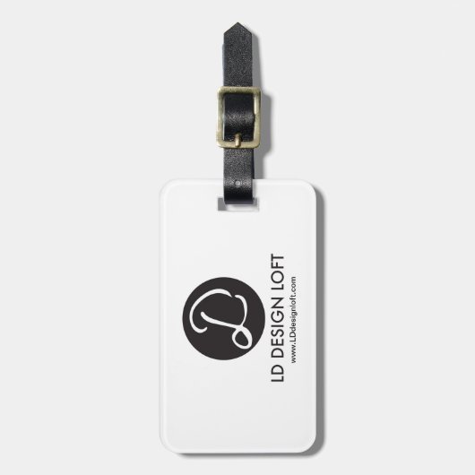 Ihr Logo hier, einfach, benutzerdefinierbar Gepäckanhänger (Vorderseite vertikal)