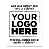 Ihr Logo hier Einfach Fett 4"x5" Business Text Gummistempel (Prägung)