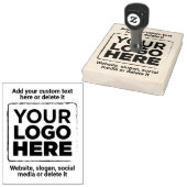 Ihr Logo hier Einfach Fett 4"x5" Business Text Gummistempel (Stempel)