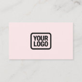 Ihr Logo Hier Einfach Modern Minimal Rosa QR-Code Visitenkarte (Rückseite)