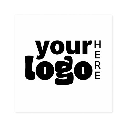 Ihr Logo hier einfach, modern und klein Gummistempel (Prägung)