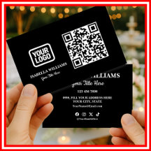 Ihr Logo Hier Einfach Moderne Schwarze Website-QR-